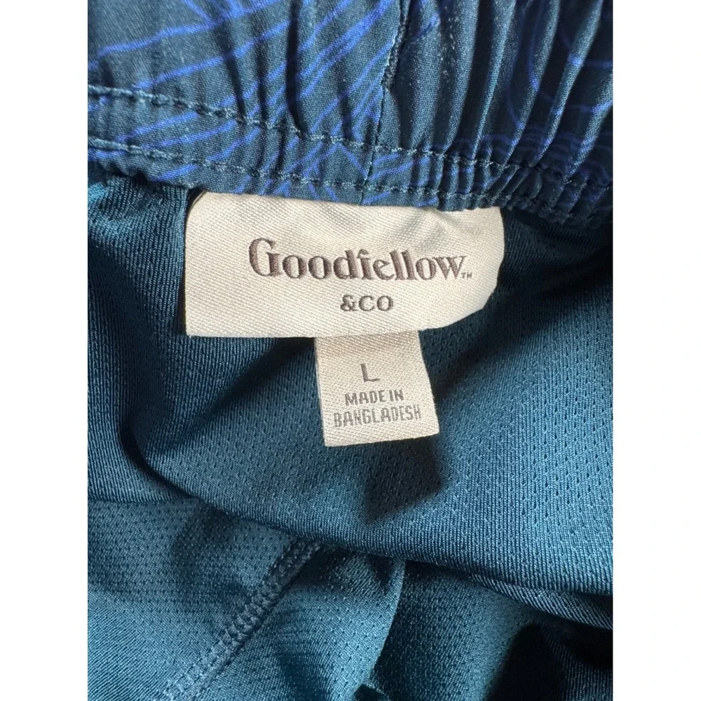 Goodfellow & Co Mens Navy Blue Whale Nautical Print Swim Trunks Size Large L